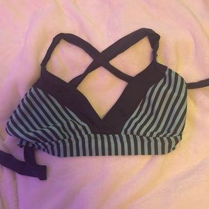striped bikini top